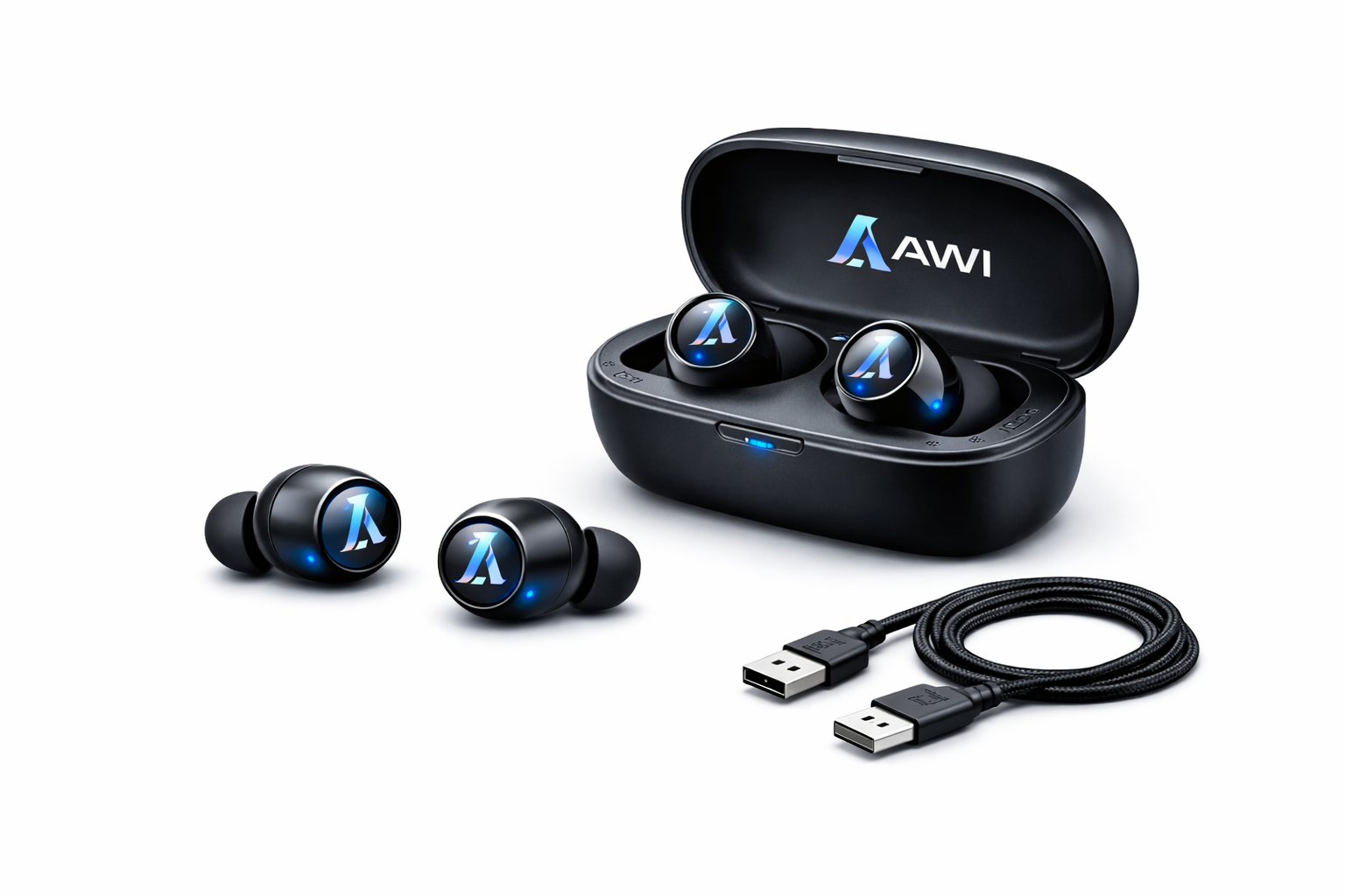 AWI Spatial Audio Earbuds product render